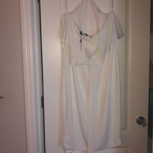 Lavish Alice white halter dress - Picture 2 of 3